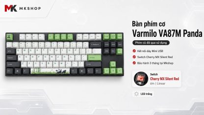 Bàn Phím Cơ Varmilo VA87M Panda (Cũ) - TKL, Switch Cherry Silent Red | MKShop