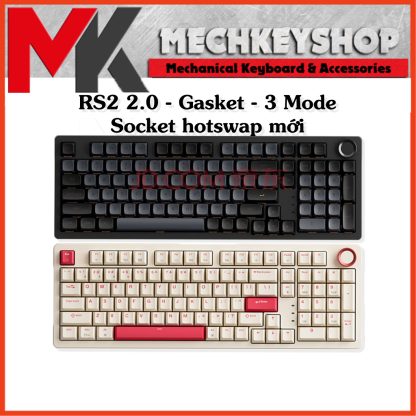 Bàn phím cơ JamesDonkey RS2 V2.0  Hotswap thế hệ mới, 3 mode, RGB, Gasket Mount Pro, Núm vặn