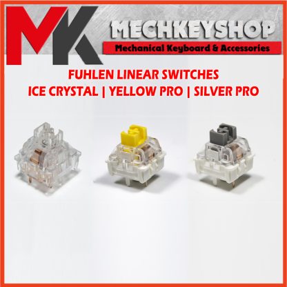 Combo 5 công tắc switch Fuhlen Linear Ice Crystal Yellow Pro Silver Pro