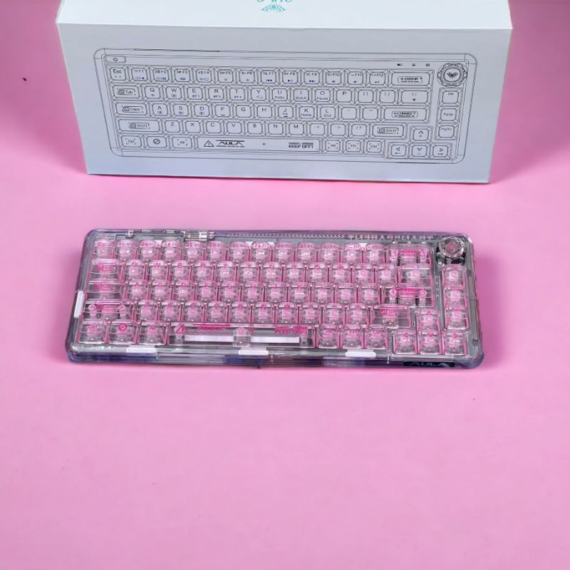 Bàn Phím Cơ Không Dây AULA F68 RGB 3 Mode, Hot Swap, Gasket Mount, Có Núm Vặn - Ảnh 14