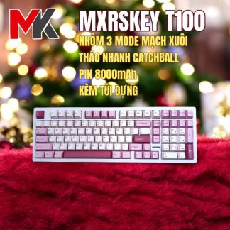 Bàn Phím Cơ MXRSKEY T100 - Full Size, Pin 8000mAh, Gasket Mount | MKShop