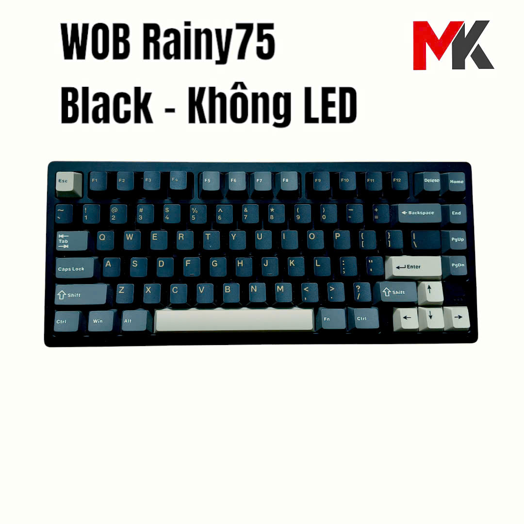 Bàn Phím Cơ Rainy75 Black - Không LED, Hàng 2nd | MKShop