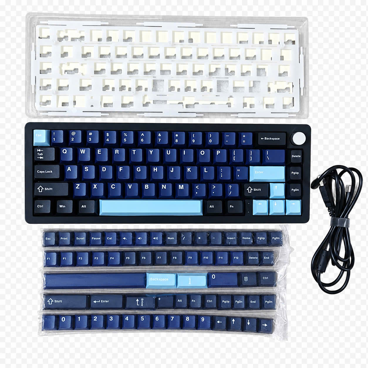Bàn Phím Cơ Nhôm Xinmeng A66 Black (đã qua sử dụng) - Đã Mod Plate Nhôm, 3 Mode | MKShop - Ảnh 48