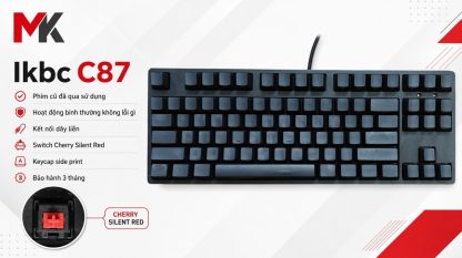 Bàn Phím Cơ IKBC C87 Black Ninja (Cũ) - TKL, Cherry Silent Red | MKShop