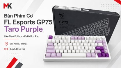 Bàn phím cơ FL Esports GP75 Taro Purple layout 75% kèm hộp đựng.