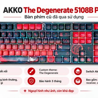Bàn phím AKKO 5108B Plus The Degenerate full-size với keycap đỏ đen và đèn nền RGB