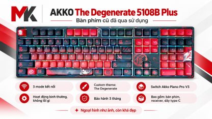 Bàn phím AKKO 5108B Plus The Degenerate full-size với keycap đỏ đen và đèn nền RGB